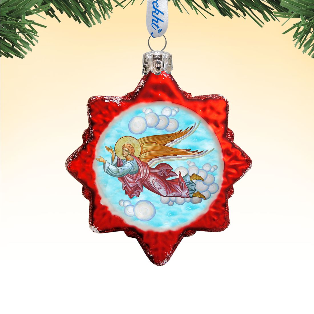 Flying Angel Mercury Glass Ornament by G. DeBrekht - Nativity Holiday Décor - 772024-0