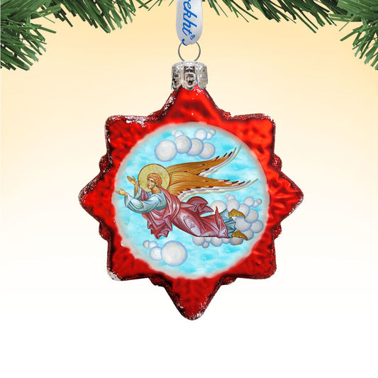 Flying Angel Mercury Glass Ornament by G. DeBrekht - Nativity Holiday Décor - 772024-0