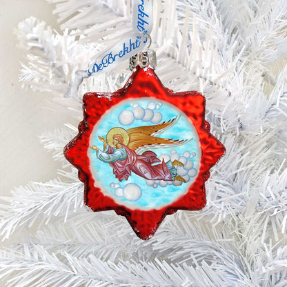 Flying Angel Mercury Glass Ornament by G. DeBrekht - Nativity Holiday Décor - 772024-1