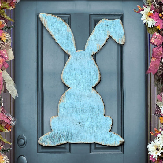 Blue Bunny Rabbit Easter Door Decor by G. DeBrekht - Easter Spring Decor - 981342H-0