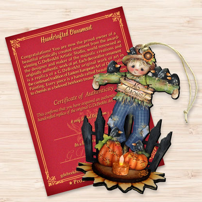 No Crows Scarecrow Wooden Ornaments Halloween by Jamie Mills-Price - Thanksgiving Halloween Decor - 8457404-3