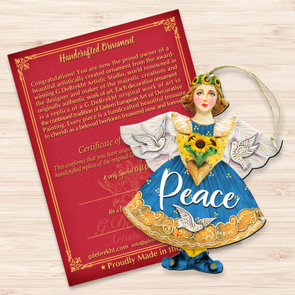 Peace to Ukraine Wooden Ornaments by G. DeBrekht - International Decor - 8157616-3-3